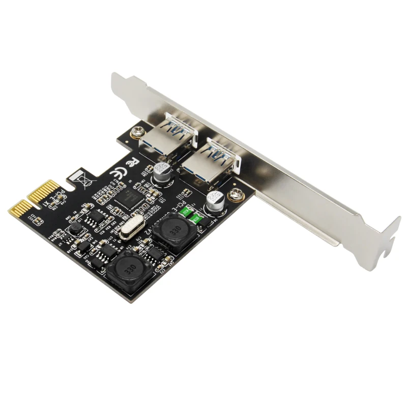 Плата расширения PCI-E с 2 портами USB 3 0 внешняя плата USB3.0 PCIe модулями питания чип NEC