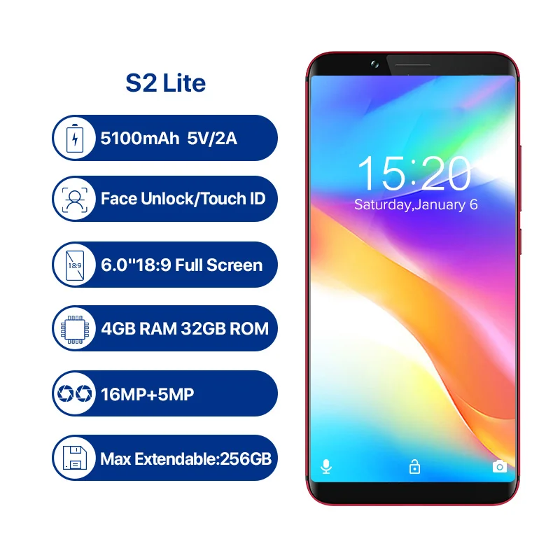 UMIDIGI S2 Lite 4G смартфон 5 99 &quotAndroid 7 0 MTK6750T Octa Core 1 GHz 4 GB Оперативная память 32 ГБ