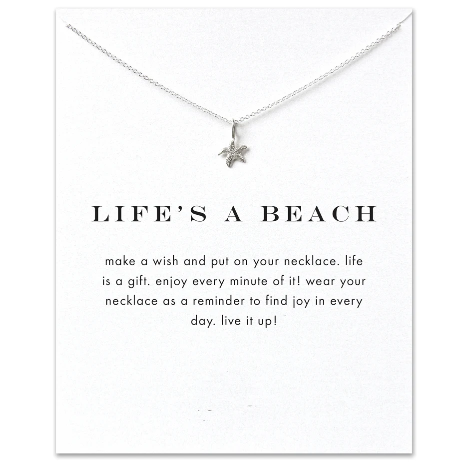 Новое поступление жизнь Морская звезда ожерелье Женская бижутерия Joias Золотое