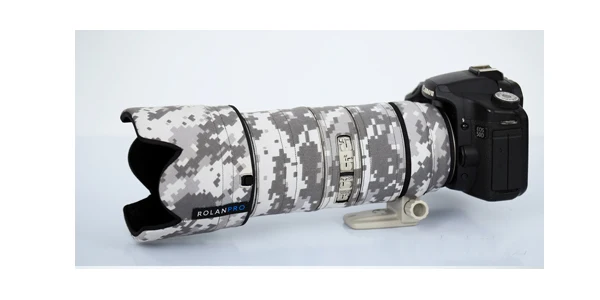 Линзы rolanpro камуфляж пальто дождевик для Canon EF 70-200 мм F2.8 L IS III USM пистолеты защитный чехол рукав DSLR защита