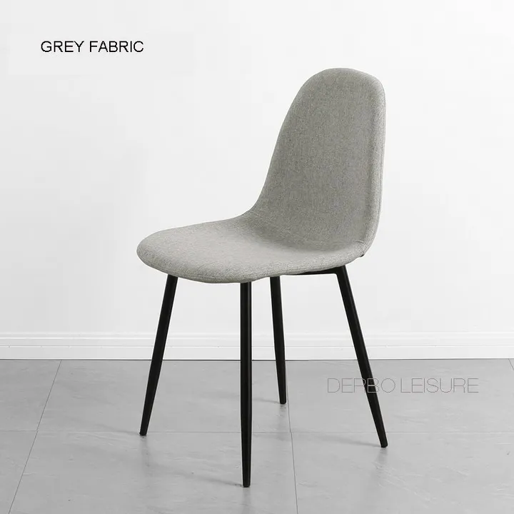 Grey Fabric Современный классический дизайн, роскошный мягкий чехол, разноцветный Мягкий чехол из искусственной кожи, мягкий чехол, мебель для столовой, боковой стул, 1 шт - Цвет: Grey Fabric