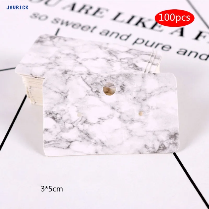 8 JAVRICK 100 шт. набор серег 3x5 см, серьги-гвоздики, карты, ювелирные изделия, дисплей, бирка, печать этикеток - Цвет: 8