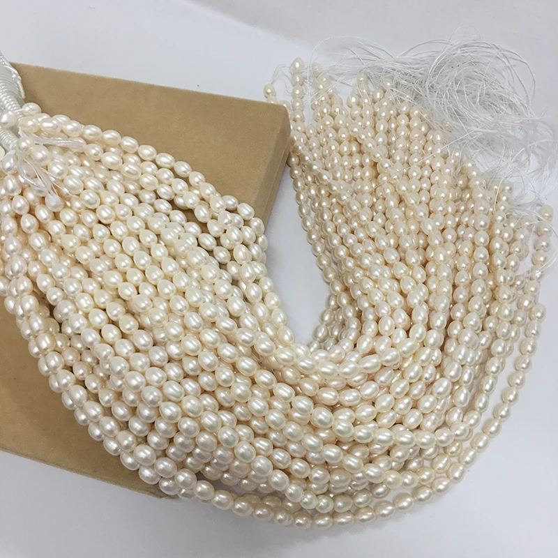 Жемчужные бусины с высоким блеском 100% натуральный пресноводный жемчуг овальной