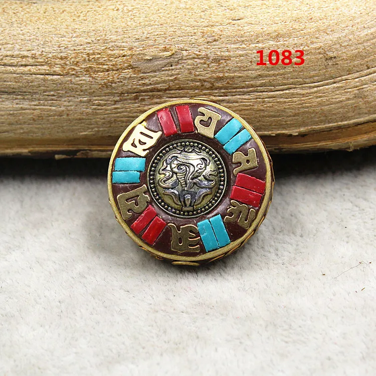 2 шт./партия винтажная ручная работа непальский стиль Медный Шарм бусины четки