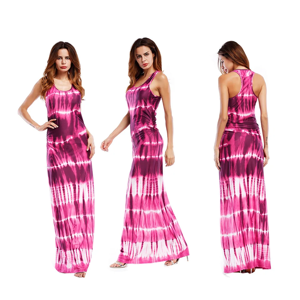 Женское платье с открытыми плечами и градиентным принтом разноцветное женское