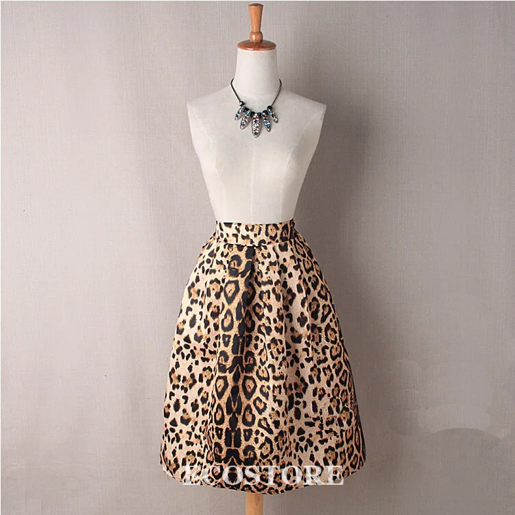 Юбки с принтом тигра Новая модная женская Европейская винтажная плиссированная