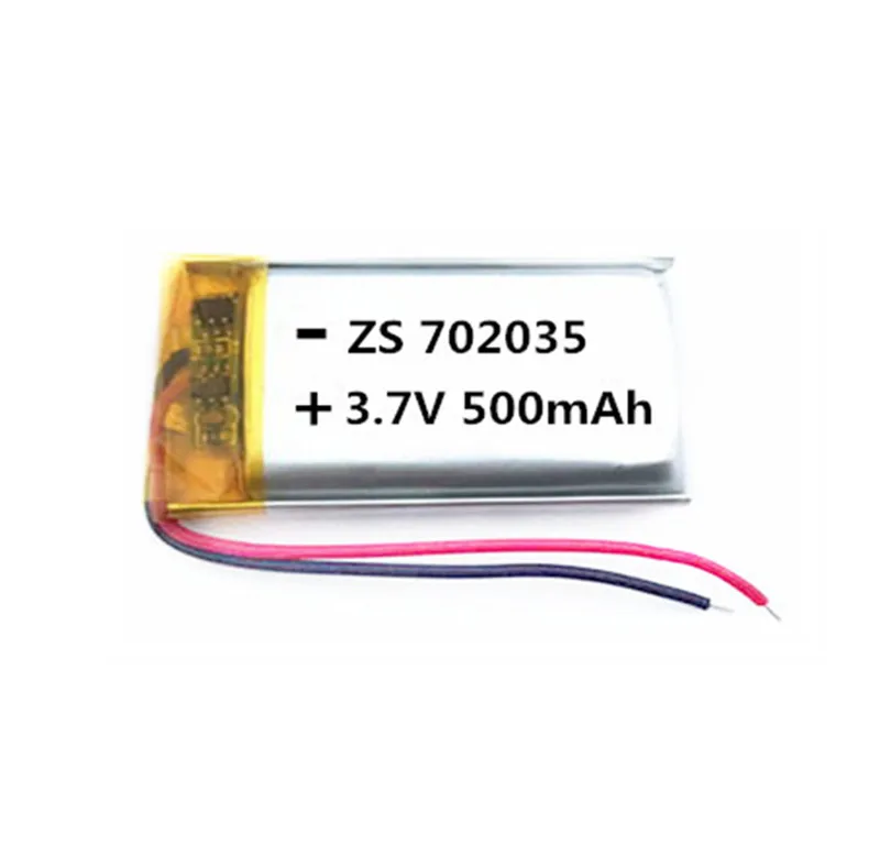 4Pcs Polymer battery 500 mah 3.7 V 702035 smart home MP3 speakers Li-ion for dvr GPS mp3 mp4 cell phone speaker | Электроника