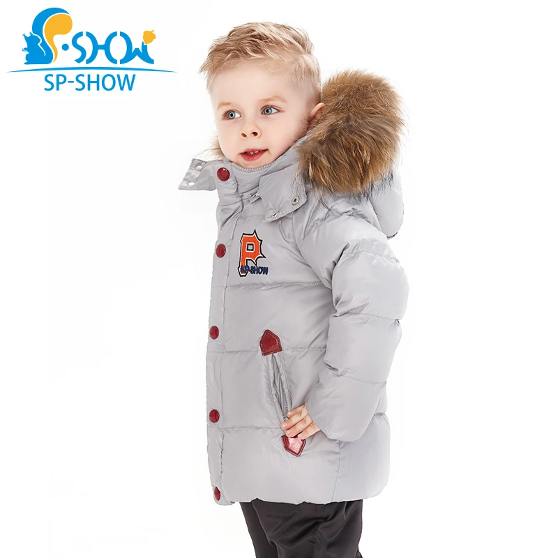2019 Winter Children Jackets Hooded Boys Jacket Boy Parkas Two-Piece Set Kids Brand For 2-6 Age SP-SHOW Snowsuit 95020 | Детская одежда