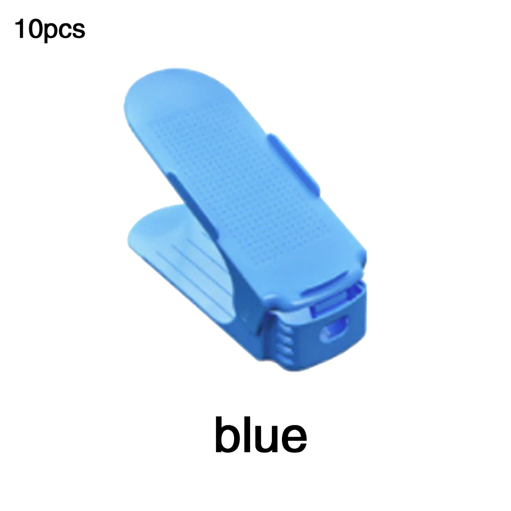 10pcs-Thin 10pcs 6pcs 2pcs Durable Adjustable Shoe Organizer Footwear Support Slot Space Saving Cabinet Closet Stand Shoes Storage Rack - Цвет: 10pcs-Thin