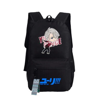 YURI on ICE Katsuki Yuri, женский рюкзак, Холщовый, школьные сумки для подростков, Harajuku, дорожный рюкзак, аниме, рюкзак для ноутбука, рюкзак для книг - Цвет: 3