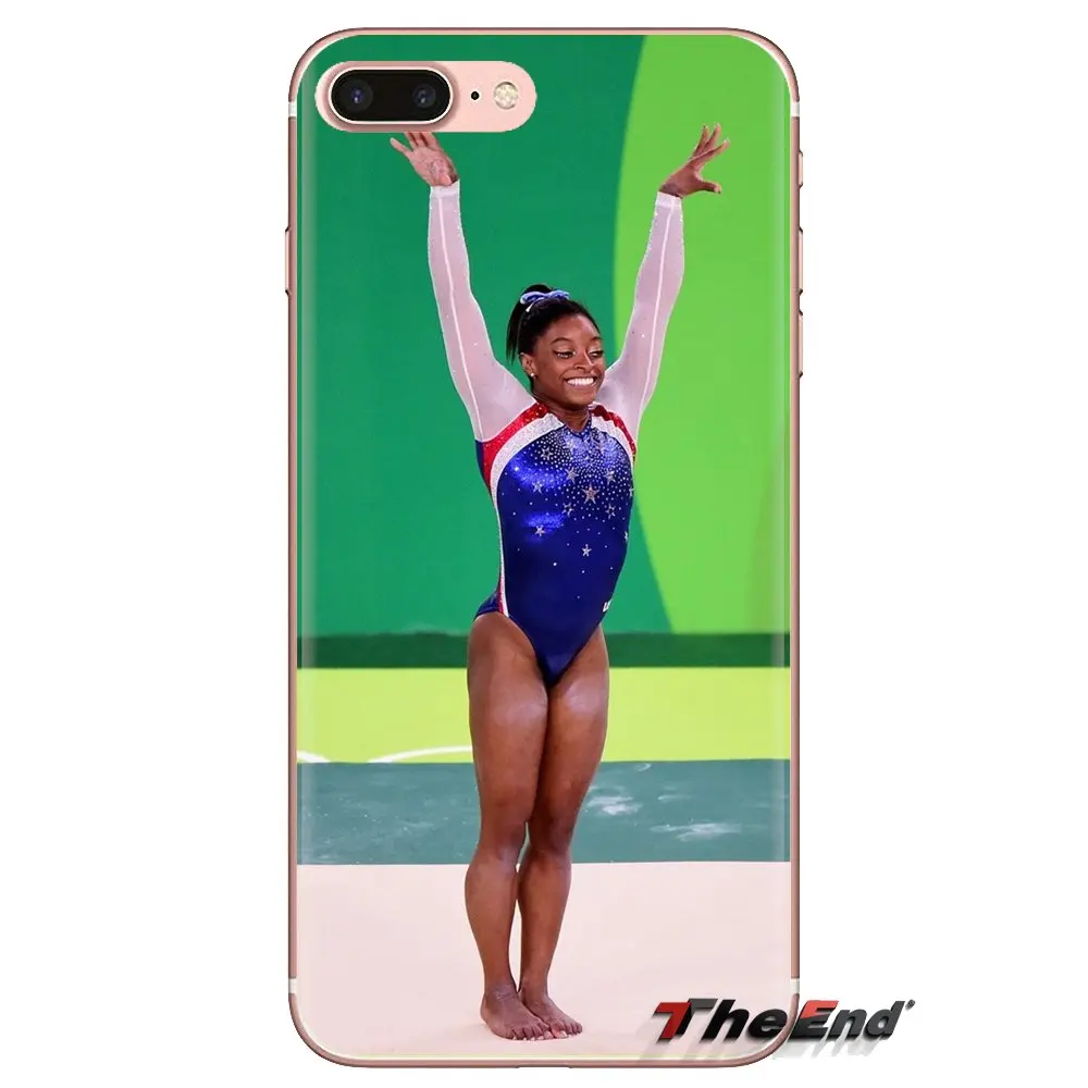 For iPod Touch Apple iPhone 4 4S 5 5S SE 5C 6 6S 7 8 X XR XS Plus MAX Simone Biles Transparent Soft Cases Covers |