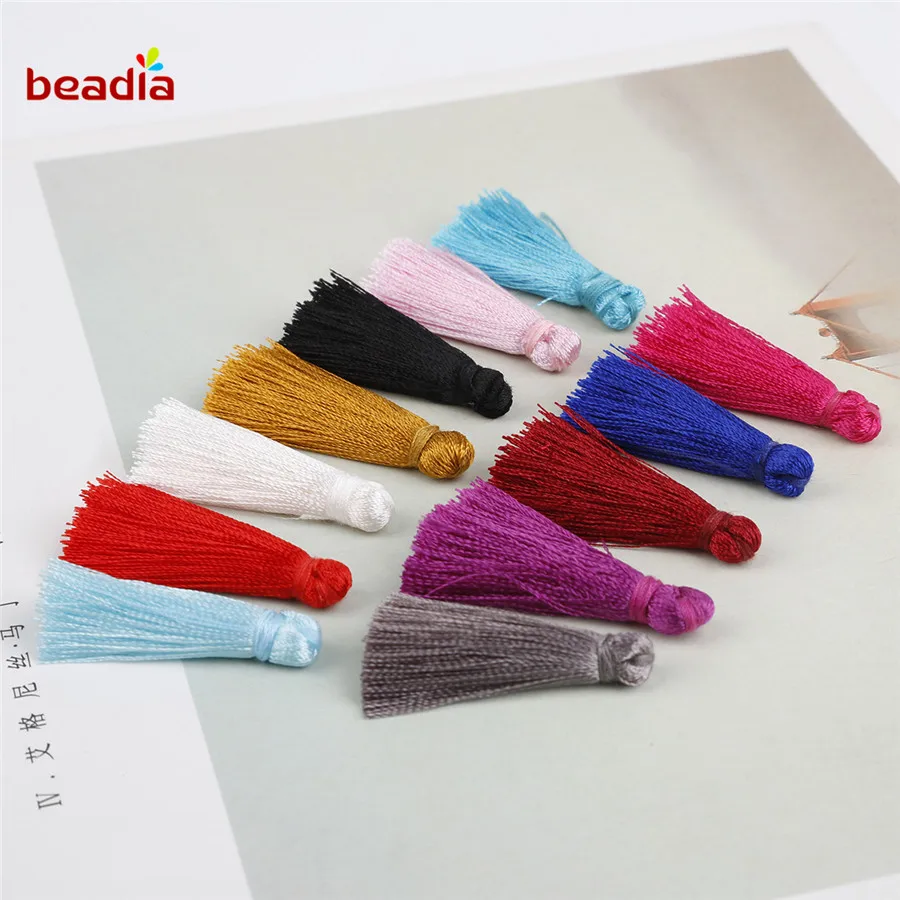 20 шт./лот случайный смешанный цвет маленькая Мини Подвеска с кисточками