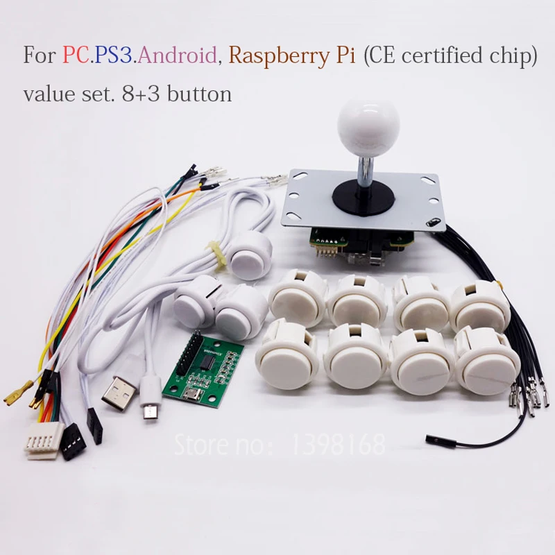 Аркадный джойстик сделай сам набор ручек для ПК/PS3/Android/Raspberry Pi 5 контактов 24 мм/30 мм