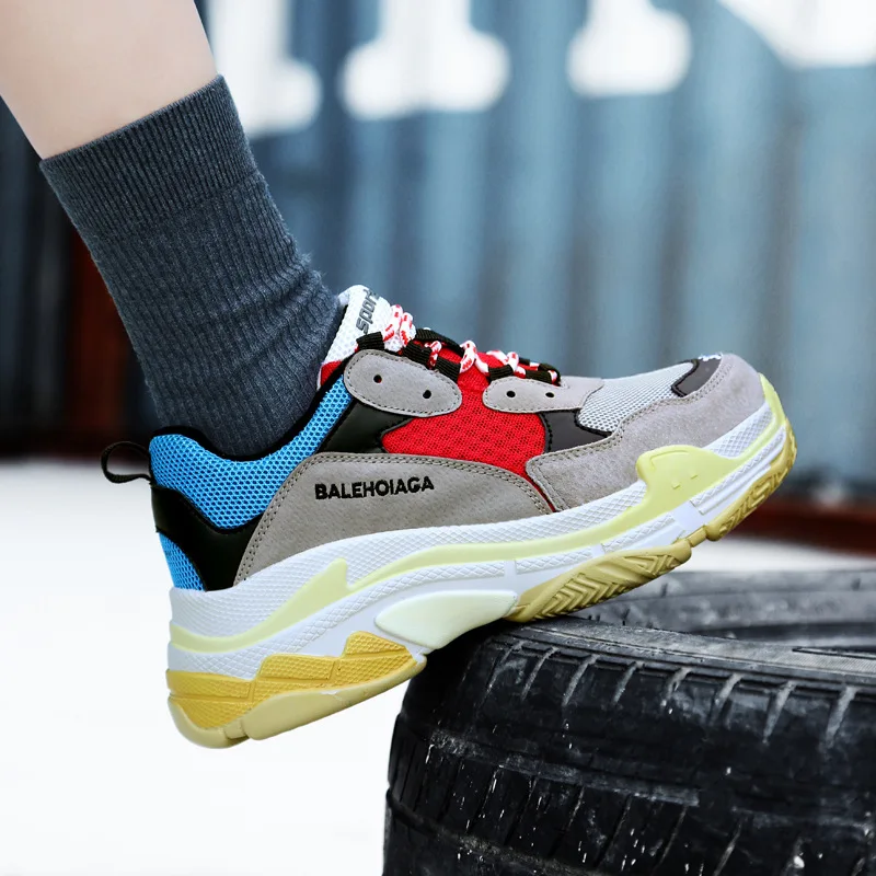 Горячая Распродажа; Роскошная Брендовая женская обувь; Новинка года; сезон осень-зима; Модные женские удобные ультралегкие кроссовки на толстой подошве со шнуровкой