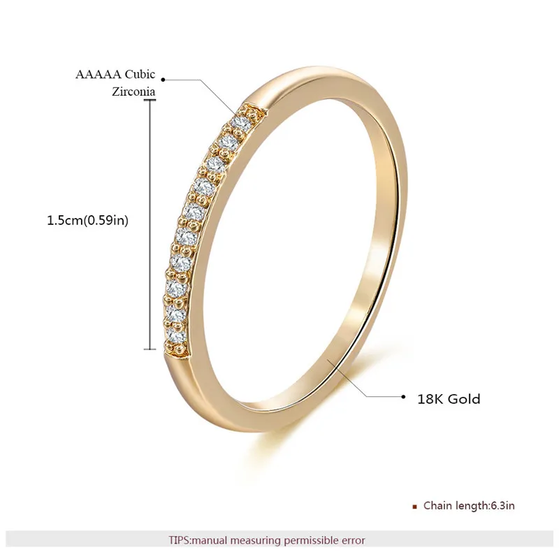 ROXI ROMAD Brand Yellow Gold Color AAAAA Cubic Zirconia Crystal Ring For Women Round Luxury Wedding Jewelry Party Gift | Украшения и