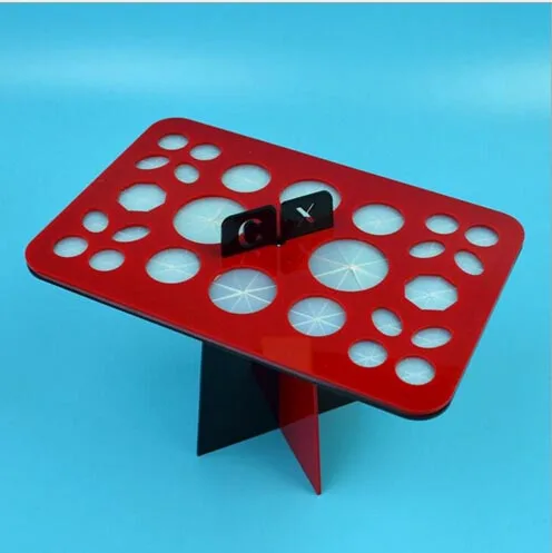 Fulljion макияж сушилка для кистей стойка держатель для сушки щеток удобно и практично для того чтобы высушить артефакт кисти Косметика для макияжа инструмент 3 цвета - Handle Color: red black