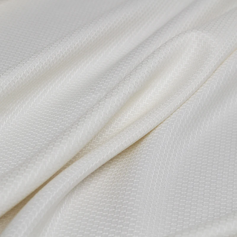 Перламутровый шелк Сделано в Японии жаккард твидовая шерсть белый цвет 100%