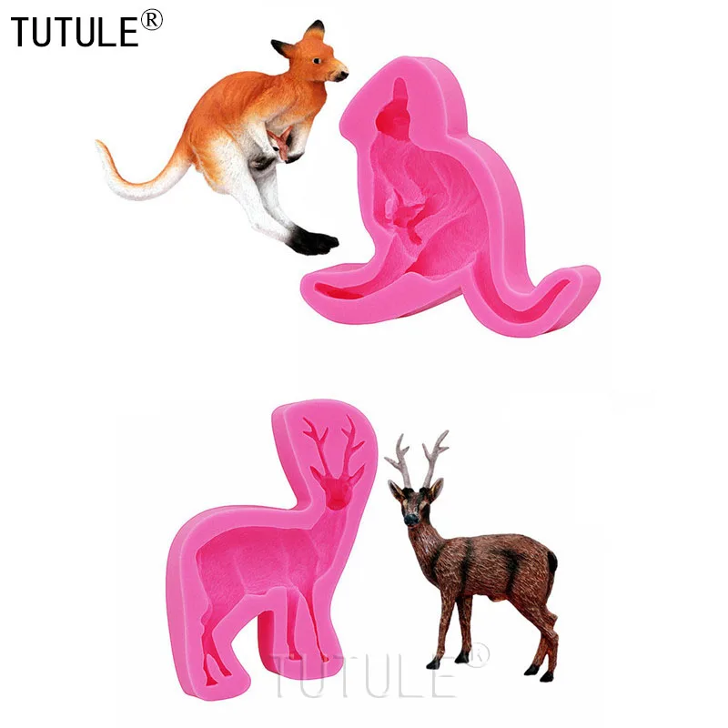 Гаджеты форма для кенгуру формы торта с диким оленем пищевых клитов смола