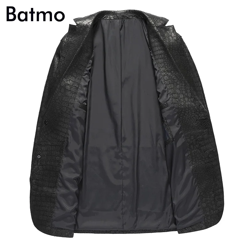 Batmo 2017 новое поступление мужской деловой блейзер из натуральной овечьей кожи