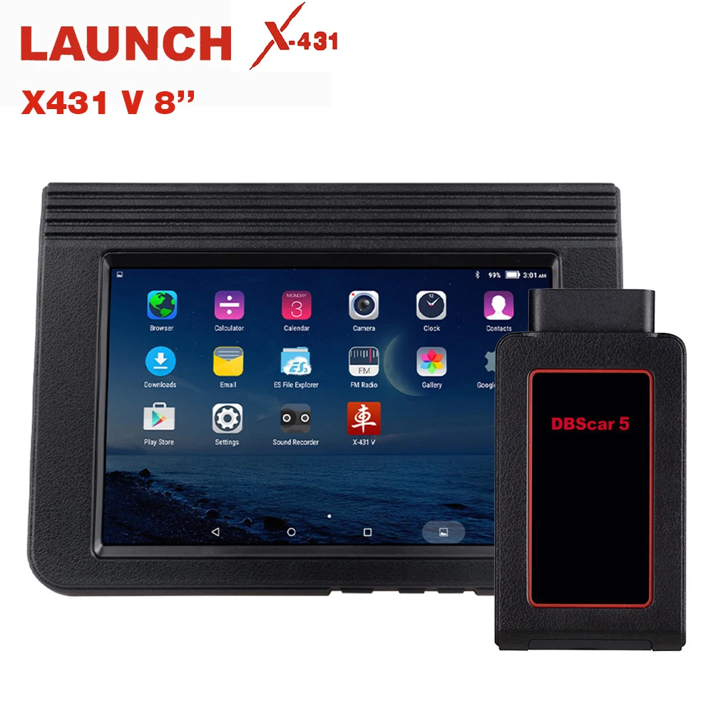 LAUNCH X431 V 8 дюймов Bluetooth Wi-Fi полная система автомобиля диагностический инструмент поддержка ECU кодирование X-431 V+ мини автоматический сканер OBD2 сканер