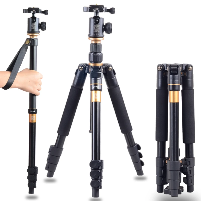 

Professional High Quality Q-570 Portable Pro Tripod Monopod Ball Head Compact Travel for SLR DSLR Camera Q570
