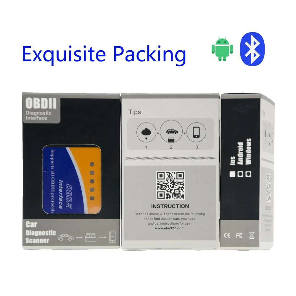 2018 Elm327 V1.5 Bluetooth OBD2 Интерфейс работает на Android Torque ELM 327 V 1 5 OBD II Авто диагностический