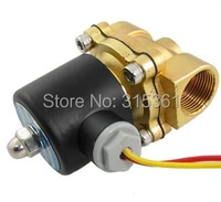 Free Shipping 5PCS 1 Brass Solenoid Valve 12V Normally Closed Water Diesel 2W250-25 FKM