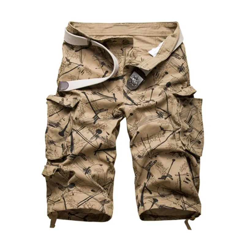 

Cotton Cargo Shorts Men Fashion Camouflage Male Shorts Multi-Pocket Casual Camo Outdoors Tolling Homme Loose Short Pants 29-42