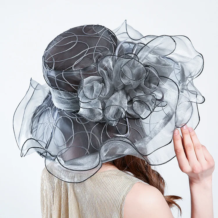 Новый стиль лето Для женщин Кентукки Дерби церковь платье из органзы шляпа с