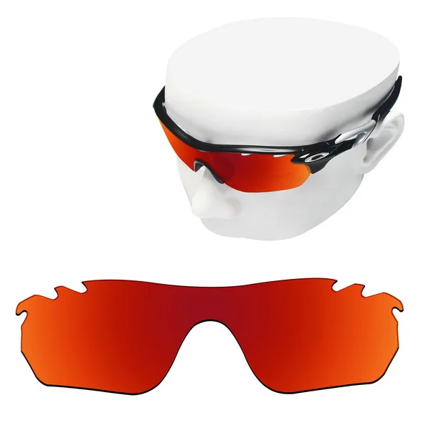 OOWLIT поляризованные Сменные линзы для-солнцезащитные очки Oakley Radarlock, края вентилируемый OO9183 солнцезащитные очки - Цвет линз: Fire Red Mirror