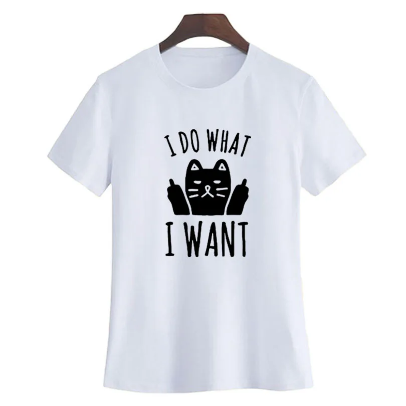 I Do What Want Hipster женская футболка саркастическая поговорка милый кот Печать Crewneck