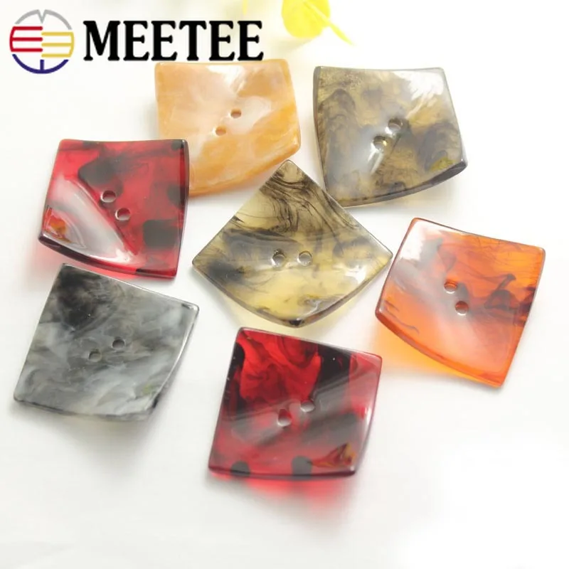 Meetee экологичный Ретро 2 пуговица из смолы мужские и женские костюмы пальто