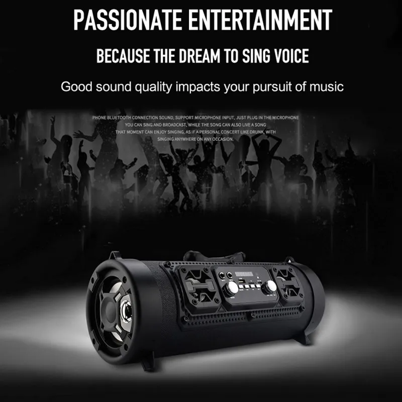 HiFi портативный Bluetooth динамик fm-радио 3D Бесшумная звуковая система полоса Колонка