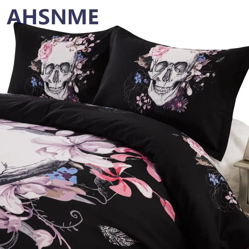 AHSNME набор постельных принадлежностей с объемным черепом из смеси хлопка