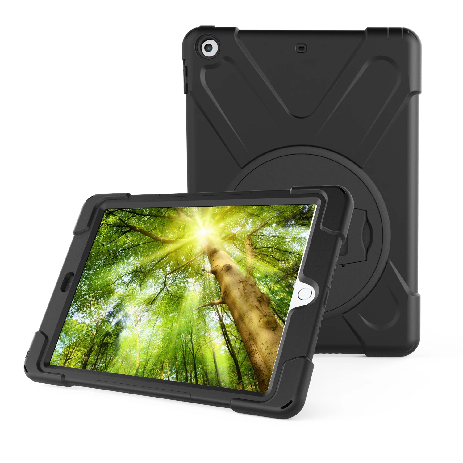 Чехол для Apple iPad 9,7 дюймов новая модель A1822 A1823 A1893, zvrua дети Безопасный противоударный Броня Мягкие силиконовые+ твердый переплет