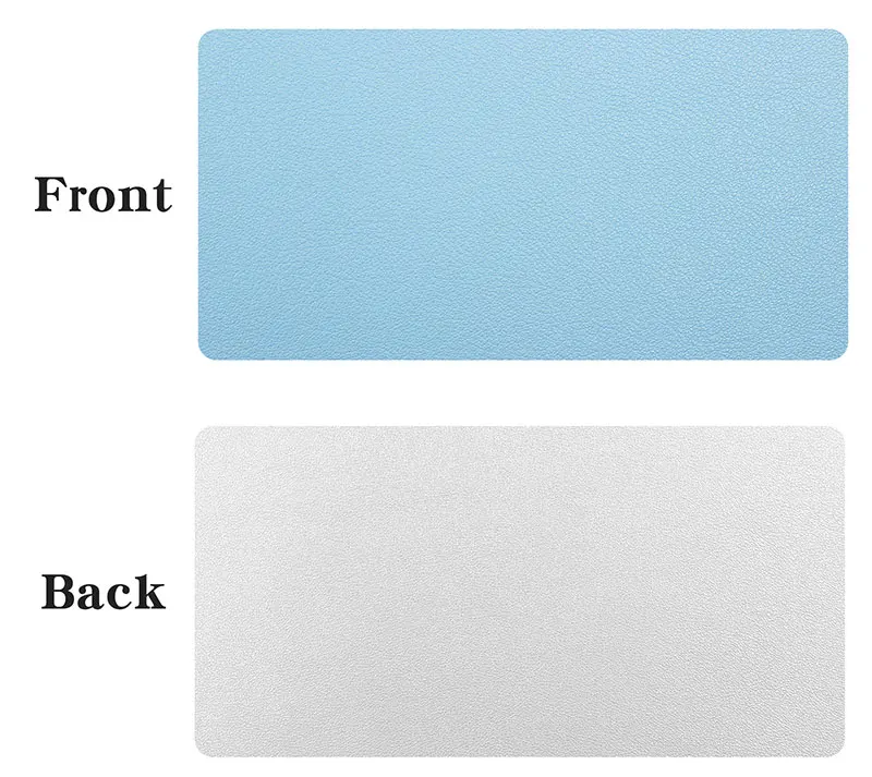 Blue w Silver L Boona PU двухсторонний игровой коврик для мыши 90*45/120*60 см L& XL геймерский коврик сплошной цвет клавиатура Коврик Для Мыши для ПК ноутбука Противоскользящий - Цвет: Blue w Silver L