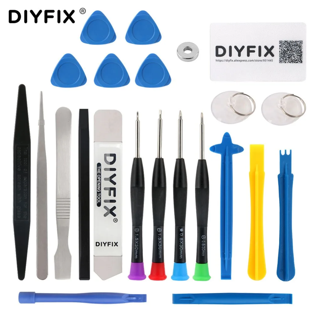 Набор инструментов для ремонта телефона DIYFIX 23 в 1 инструмент открытия пинцет