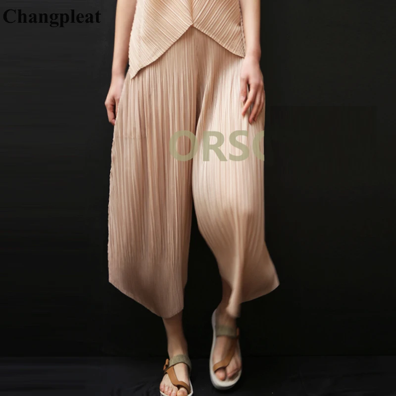Женские свободные брюки Changpleat плиссированные Miyak с эластичной резинкой на талии