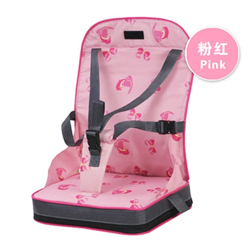 Pink Детское кресло для столовой, сумка, детское портативное сиденье, Оксфорд, водонепроницаемая ткань, для младенцев, для путешествий, складной детский ремень безопасности, стульчик для кормления - Цвет: Pink
