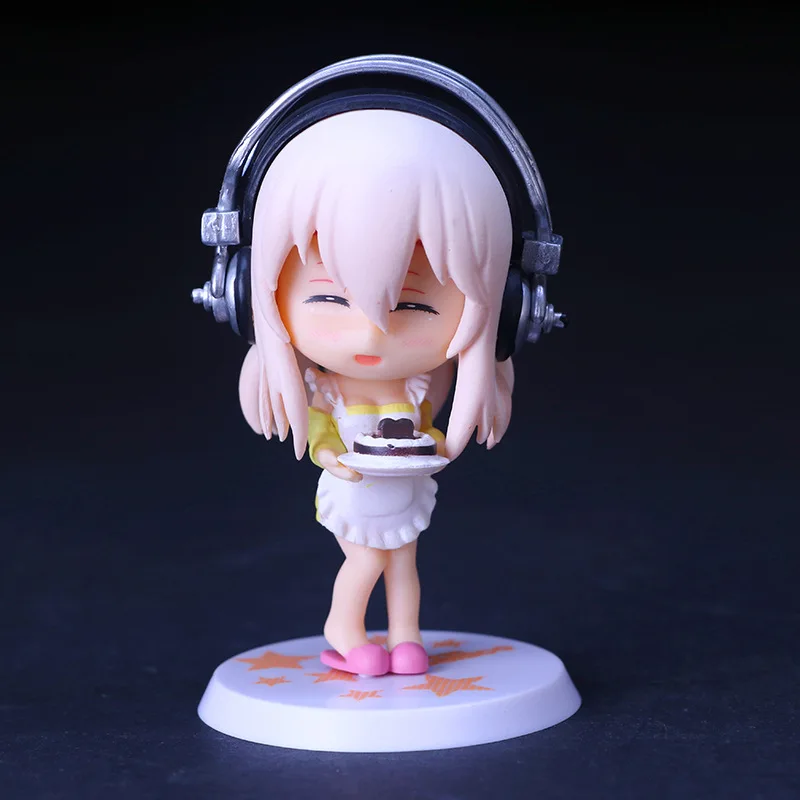 

Kawaii Anime Super Sonico Figurine Cute Sonico PVC Action Figure Collectible Model Kids Toys Doll Creative Gifts 10cm