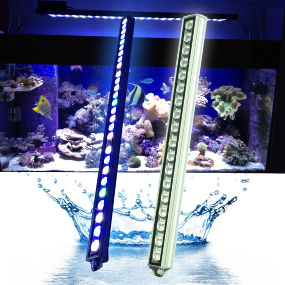 Морской аквариума свет бар 54 Вт 81 108 полный синий/белый синий UV Led аквариум stio