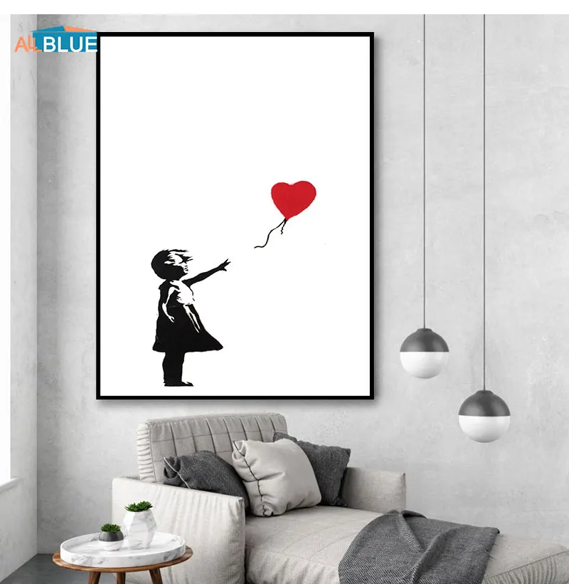 Banksy холст Художественная печать настенная живопись на холсте скандинавские плакаты и принты настенные картины для гостиной абстрактный Декор Куадрос