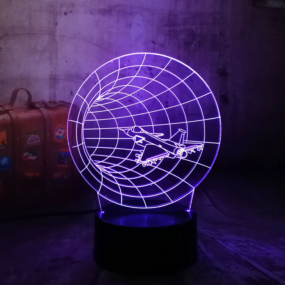 Новая Удивительная Машина времени 3D 7 цветов меняющий ночной Светильник для