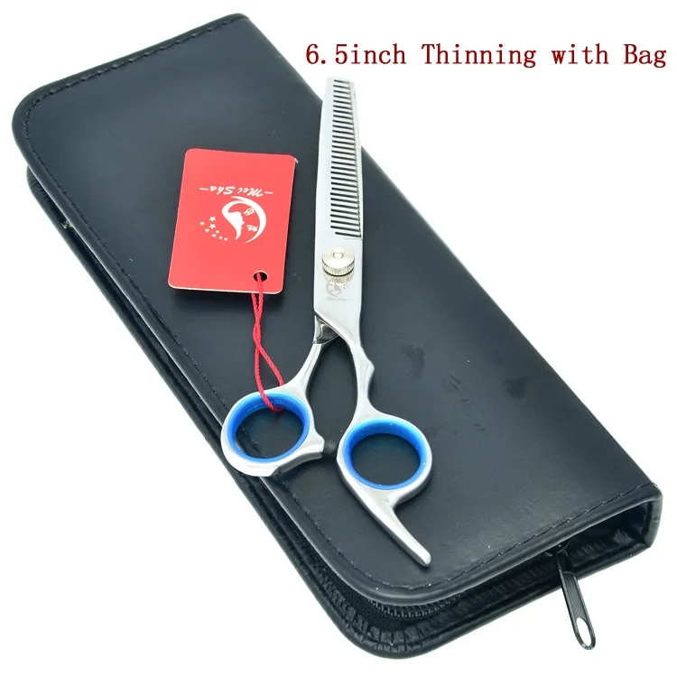HB0065 with bag 7," профессиональные ножницы для домашних животных для ухода за собакой из нержавеющей стали прямые изогнутые ножницы для резки 6,5" Кошка Филировочная машинка HB0061 - Цвет: HB0065 with bag