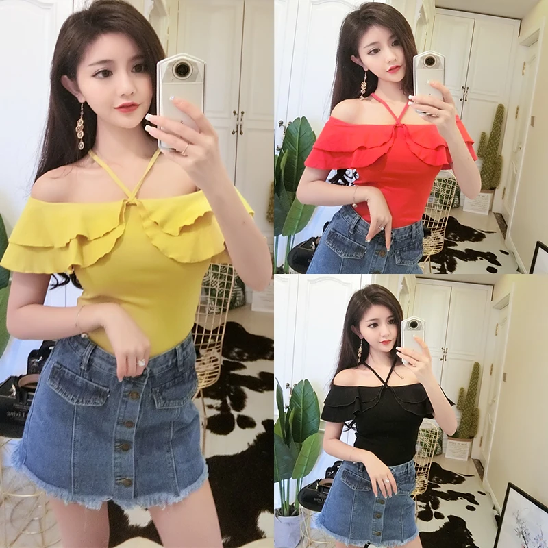 Женские облегающие топы с открытыми плечами женские летние сексуальные футболки