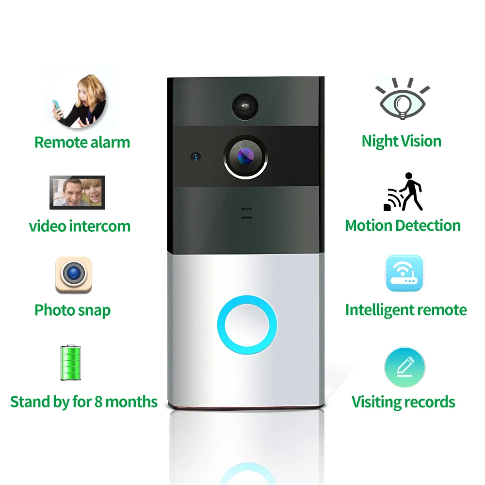 Беспроводной дверной звонок DAYTECH кольцевой с изображением колокольчика