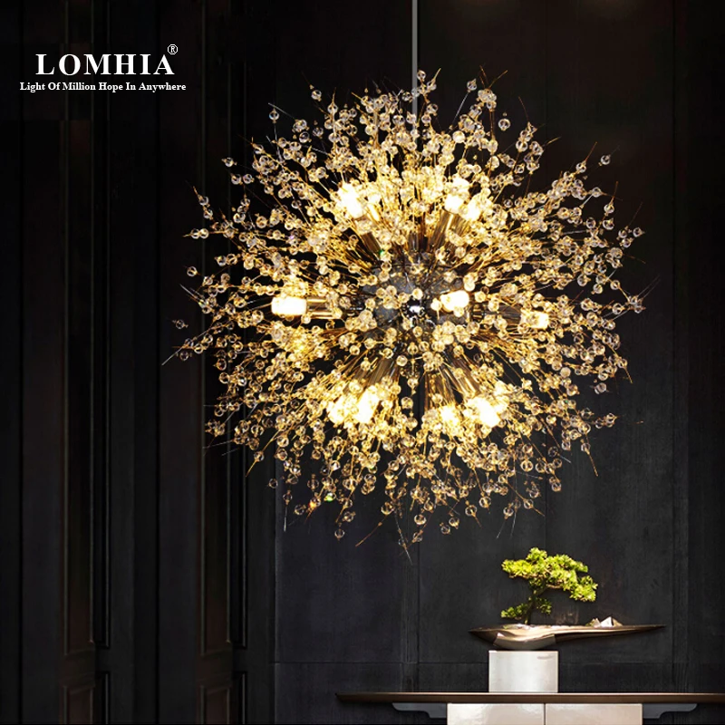 Скандинавский Одуванчик фейерверк светодиодный подвесной светильник бар