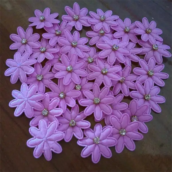 light purple H642 50 шт. растворимый Шелковый цветок баннер украшения кружевной отделкой свадебные вышитые Diy ручной работы Лоскутные швейные принадлежности рукоделие - Цвет: light purple