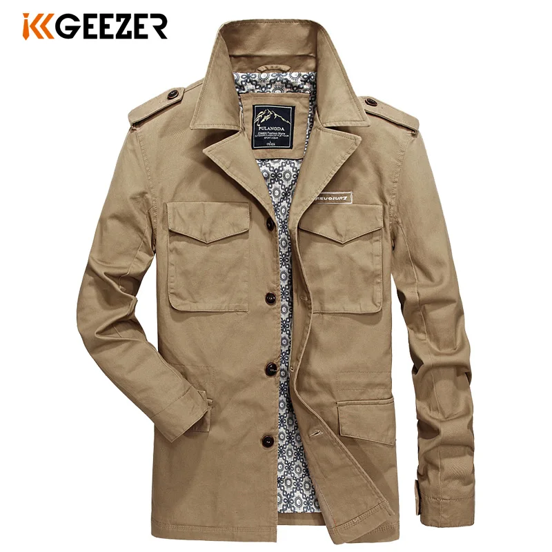 Куртка мужская хлопковая ветровка бомбер в стиле милитари Повседневная