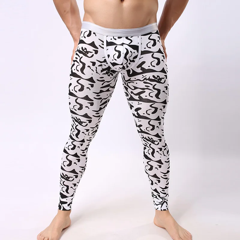 Мужские кальсоны LUWCON теплое тонкое термобелье из модала для осени и зимы|mens long